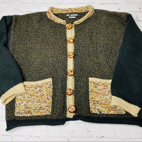 Vintage Sweaters - Vintage Ani Barrie Sweater Cardigan Button Front